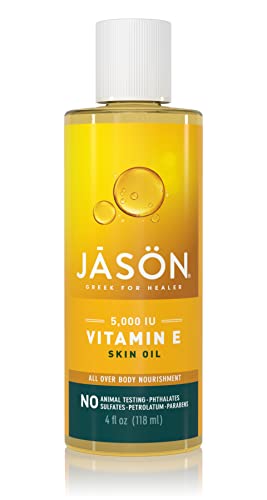 Jason Skin Oil, Vitamin E 5,000 IU, All Over Body Nourishment, 4 Oz (Packaging May Vary)