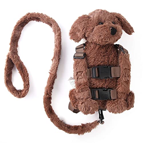 Berhapy 2 in 1 Naughty Dog Toddler Backpack Harness with Safety Leash for Children’s Walking Toddler Leash for 1-3 Years Old Boys and Girls