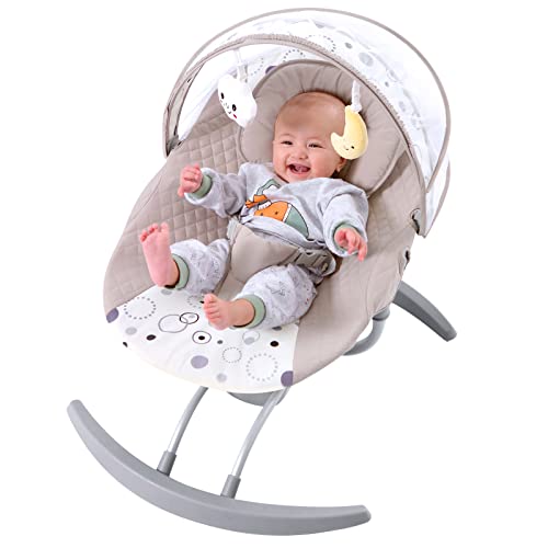 Baby Swing for Infants with 3 Speeds, 8 Lullabies, AC Adapter & Battery Operated, Indoor & Outdoor Use, Remote Control, 0-20 lb, 0-9 Months