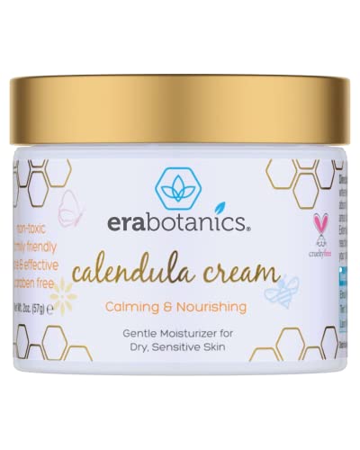 Era Organics Baby Moisturizing Cream – Soothing and Nourishing Calendula Cream with Cocoa Butter, Rosemary and More – Baby Face Cream and Baby Moisturizer for Sensitive Skin Made in The USA 2 oz