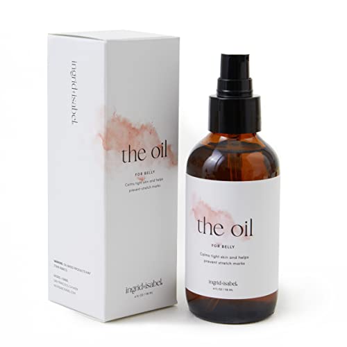 Ingrid + Isabel, The Oil, Organic Belly & Body Oil, Prevents Stretch Marks & Scars, Maternity & Pregnancy Skincare, 4 Fl Oz