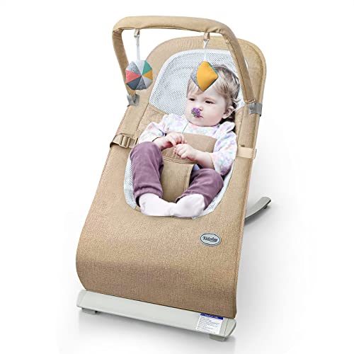 Baby Bouncers for Infants, Bouncer for Babies 0-6 Months, Infant Bouncer Seat (Khaki)