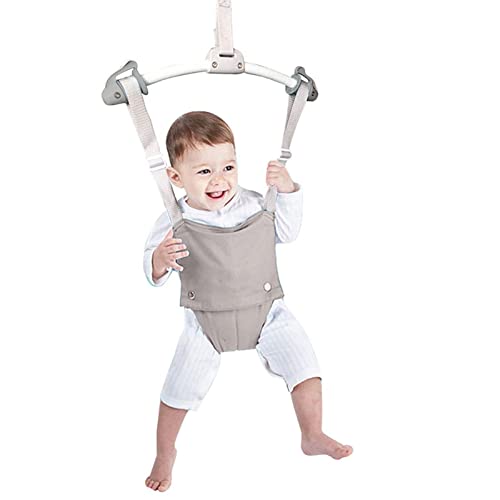 Gaorui Doorway Jumper Set Toys Baby Walker Swing Adjustable Strap and Seat for Toddler Infant 6-24 Months (Grey)