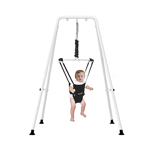 Baby Jumper with Stand, The Original Baby Exerciser with Super Stand for Active Babies，with Adjustable Chain, Easy to Assemble & Store (with Stand)