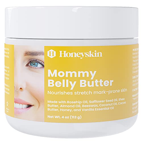 Belly Butter for Pregnancy with Cocoa Butter – Stretch Mark Cream for Pregnancy – Skin Tightening Cream with Shea Butter – Pregnancy Stretch Mark Cream – Hydrating Body Butter for Stretch Marks and Cellulite