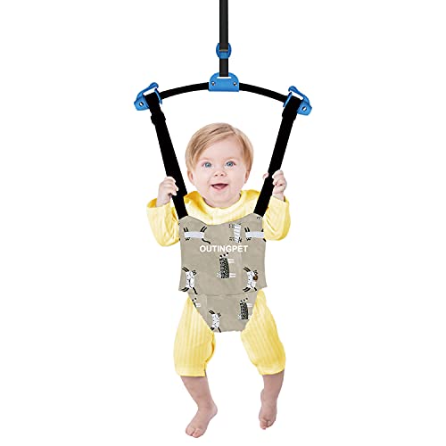 OUTINGPET Doorway Jumper Swing Bumper Jumper Exerciser Set with Door Clamp Adjustable Strap for Toddler Infant 6-24 Months