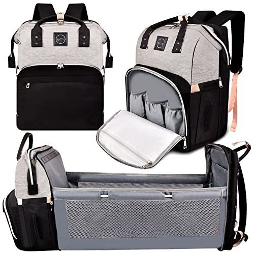 EC CARRY 3 in 1 Diaper Bag Backpack with Changing Station – Multifunction Large Baby Diaper Bags for Boys & Girls – Portable, Spacious & Lightweight Baby Registry Search Newborn Baby essential Gifts