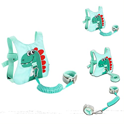 Toddler Leash for Child- Kids Safety Walking Harness and Baby Anti Lost Wrist Link for Girls/Boys Travel (Dinosaur)