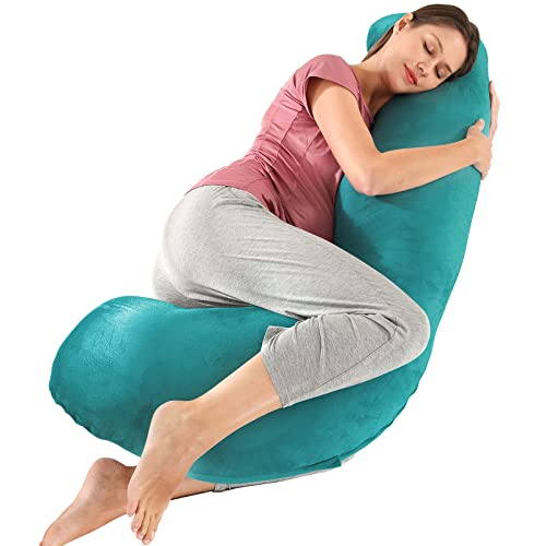 BATTOP Pregnancy Pillow for Sleeping,Body Maternity Pillow with Removable Cover,Support for Back,Hips,Legs,Belly for Pregnant Women,Side Sleeper Body Pillow