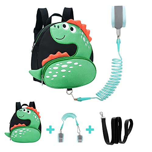 ibestby Toddler Backpack with Anti-Lost Harness Small Dinosaur Backpack Safety Leash for Boys and Girls Age 1-2 Years Old …