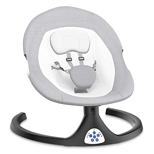 Baby Swings for Infants, Bluetooth Baby Swing for Indoor and Outdoor, with Remote Control, 5 Point Harness Belt, 5 Sway Speeds,10 Preset Lullabies