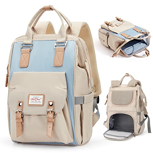 VENATIN Diaper Bag Backpack, Baby Bags for Mom and Dad Maternity with Stroller Straps Thermal Pockets, Multifunctional Diaper Bags for Baby Boys & Girls, Khaki