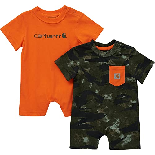 Carhartt Baby Boys Short-sleeve 2-piece Romper Set Dress-coats, Blind Fatigue Camo, 12M US