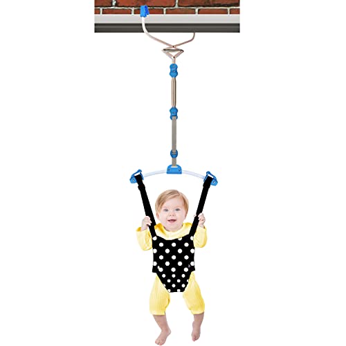 OUTINGPET Door Jumper Swing Bumper Jumper Exerciser Set with Door Clamp Adjustable Strap for Toddler Infant 6-24 Months