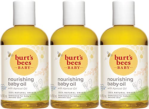 Burt’s Bees Baby Nourishing Baby Oil, 100% Natural Origin Baby Skin Care – 5 Ounce Bottle