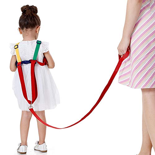 SUNTA Toddler Safety Harness & Leashes, Anti Lost Wrist Link, Walk Learning Helper (Yellow&Green)