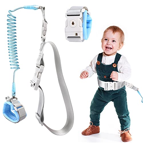 UPINS 2 in 1 Toddler Leash, Anti Lost Wrist Link for Toddlers Babies Kids Child,Safety Harness Toddler Leash Kids for Walking Wristband Outdoor Travel,Not Easy to Open Without Key