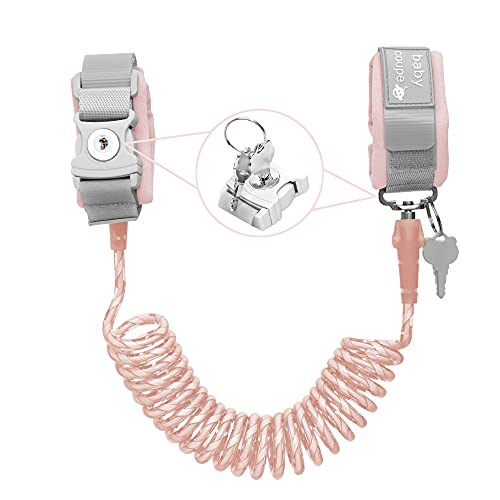 Toddler Harness Walking Leash- Child Anti Lost Wrist Link – Child Safety Harness – Upgrade with Reflective(6.5ft) – for Boys and Girls to Disneyland, Zoo or Mall. (Pink)