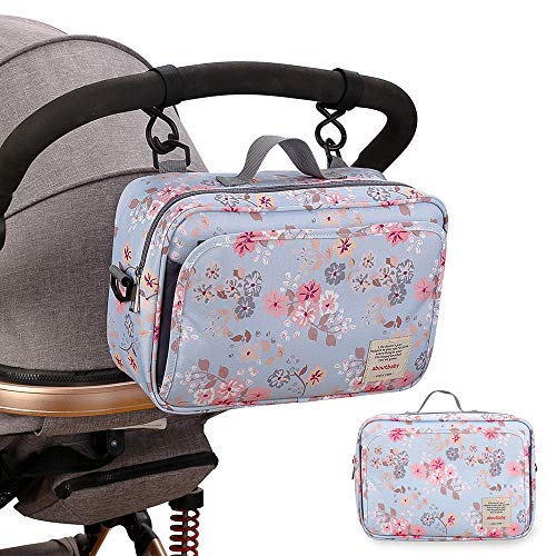 MOMIGO Baby Diaper Caddy Bag – Diaper Caddy Tote Baby Stroller Bag Nursery Storage Bin for Diapers, Wipes & Toys Mini Diaper Bag for Outdoor (Pink)