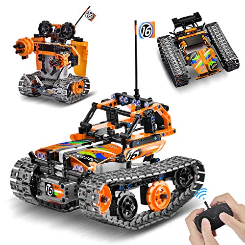 OASO Remote Control STEM Building Kit for Boys 8-12, 392 Pcs Science Learning Educational Building Blocks for Kids, 3 in 1 Tracked Racer RC Car/Tank/Robot Toys Gift Sets for Boys Girls