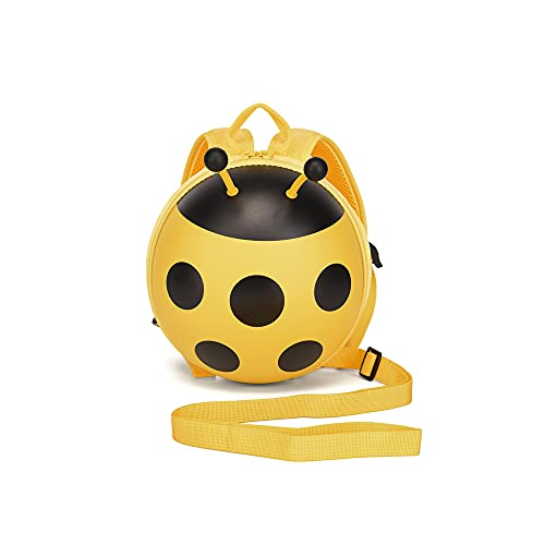 Toddler Backpack Leash for Baby,Safety Harness Ladybug Bag for Kids,Small (Yellow)