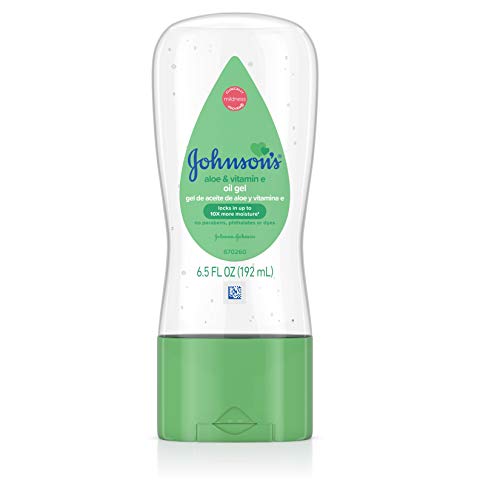 Johnson’s Baby Oil Gel with Aloe Vera & Vitamin E, Hypoallergenic Baby Skin Care, 6.5 fl. oz