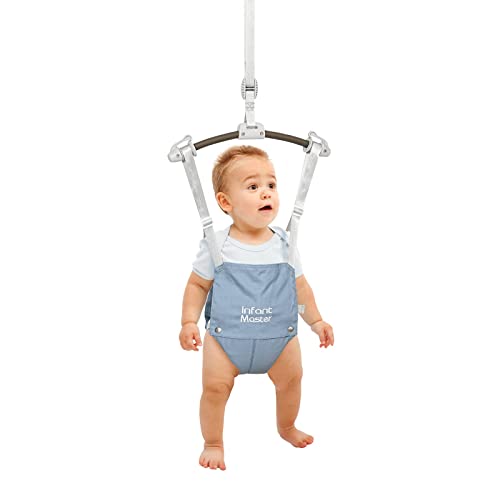 Infant Master Doorway Jumper, Johnny Jumper w/Adjustable Seat Bag, Durable Baby Door Bouncer & Swing Jumper w/Steel Spring, Wise Gift Choice for Infant & Toddler, Easy to Use, Blue