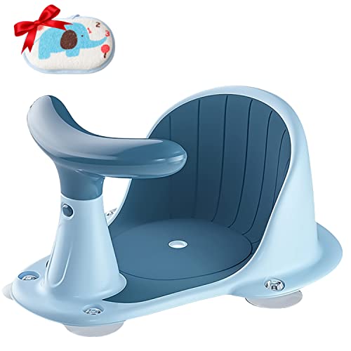 Baby Bath Seat for Babies 3 Months & Up – Infant Bathtub Seats for Sitting up in The tub – Bath Tub Seater for Baby with Baby Bath Dark Blue…