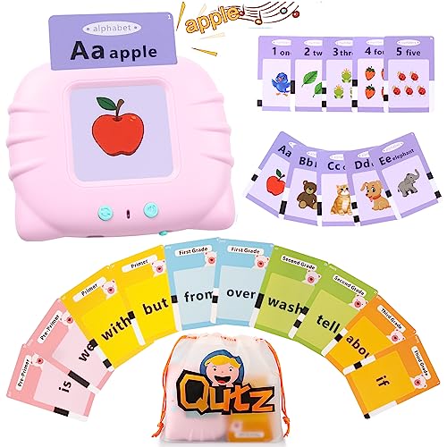 QuTZ ABC Learning Flash Cards for Toddlers 2-4, Autism Toys, Speech Therapy Toys, Educational Learning Talking Sight Words Flash Cards Kindergarten for Boys and Girls, 272 Sight Words