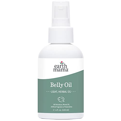 Earth Mama Belly Oil for Dry Skin | Calendula Skin Care Moisturizer Oil to Encourage Natural Elasticity and Help Prevent Stretch Marks During Pregnancy and Postpartum, 8-Fluid Ounce