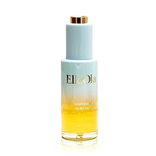 EllaOla Nourishing Belly Oil | Non Greasy, Moisturizing Massage Oil for Stretch Marks & Scars Made with Vitamin C, Squalane, and Argan Oil for Pregnant + Postpartum Moms | 1.5 fl. oz.