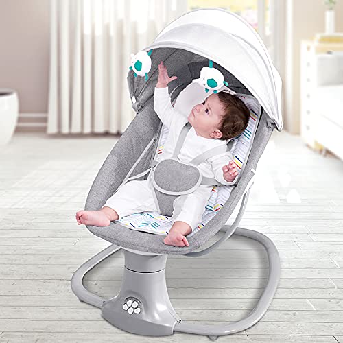 Baby Swing for Infants Rocking Chair with Remote Control 3-in-1 Adjustable backrest Baby Bouncer Electric Adjustable Rocking Chair