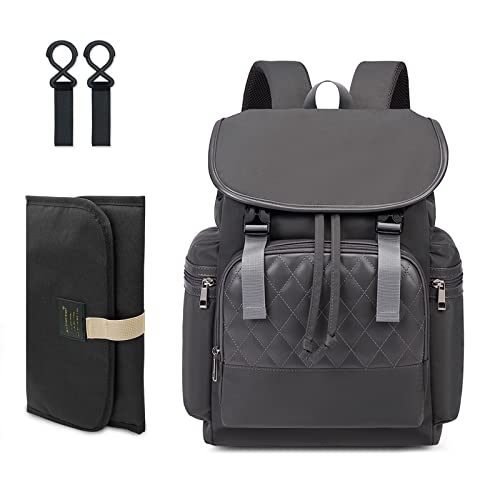 Fandiar Baby Diaper Bag Backpack with Portable Changing Pad Large Capacity Diaper Bag for Baby Girls Boys, Multifunction Waterproof Travel Back Pack with USB Charging Port