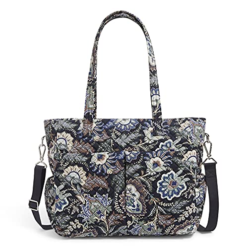 Vera Bradley Women’s Cotton Ultimate Baby Diaper Bag, Java Navy Camo – Recycled Cotton, One Size