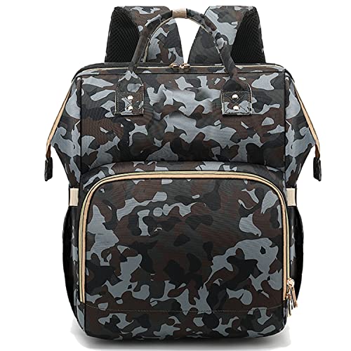 ROSEGIN Baby Diaper Bag Backpack with Changing Station for Boy Girl, Baby Registry Search Shower Gifts Baby Stuff for Newborn Essentials Must Haves, Dad Mom Travel Large Camo Diaper Bags