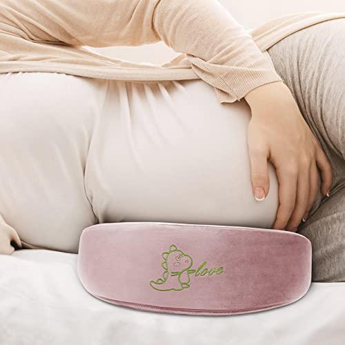 HUWLUIWA Pregnancy Wedge Pillow for Sleeping, Maternity Wedge Pillow for Back Support, Memory Foam Wedge Pillow for Side Sleeping & Belly Support Pink