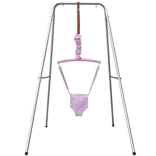 ZSQSM Baby Door Jumper Swing Door Frame Playful Baby Bouncer Portable Foldable Stand Scientific Saddle for Active Babies Baby Swing Hammock Seat Joyful Baby Exerciser, Pink