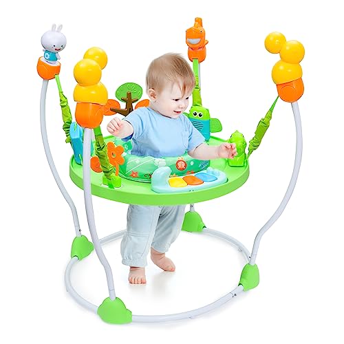 Bellababy Multi-Functional Baby Jumping Activity Center, Interactive Play Center, Baby Discovery Activities Bounces with Lights, Melodies and Colorful Enlightenment Toys, Ages 6 Months+
