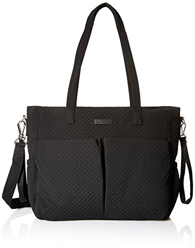 Vera Bradley Women’s Microfiber Ultimate Baby Diaper Bag, Classic Black, One Size