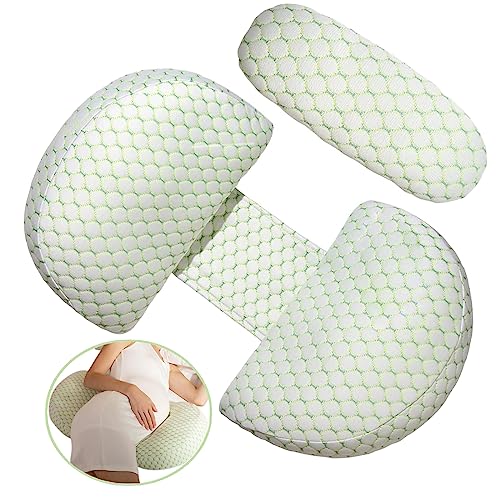 Pregnancy Pillows for Sleeping, Side Sleeper Pregnancy Pillow, Maternity Pillow, Detachable and Adjustable with Pillow Cover, for Back, Legs, Belly, Hips of Pregnant Women