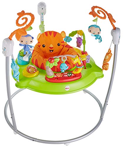 Fisher-Price Tiger Time Jumperoo, Infant Activity Center with Music, Lights, Sounds, and Early Learning