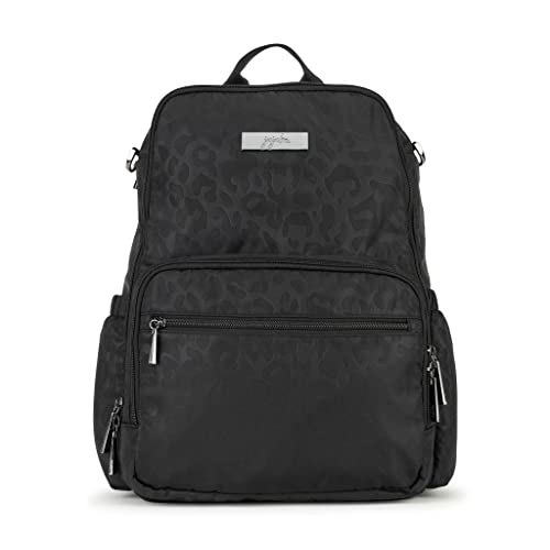 JuJuBe | Zealous Diaper Bag Backpack and Fashionable Travel Bag with 9 Pockets | Black Catwalk