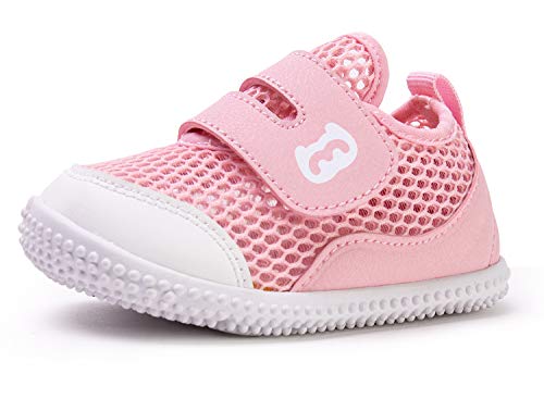 BMCiTYBM Baby Walking Shoes Infant Sneakers Girls Boys Mesh First Walkers Shoes 6 9 12 18 24 Months Pink Size 6-12 Months Infant