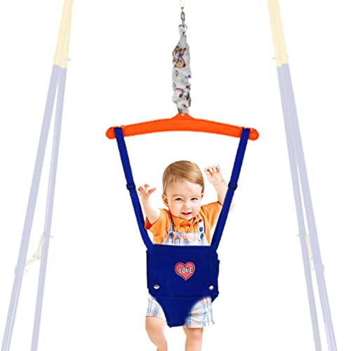 NULYUNZE Child Jumping Chair Bounce Swing, Door Jumping Chair Swing for Babies, Adjustable Jumper for Baby with Strap, Exerciser for Active Babies, Suitable for Indoor and Outdoor