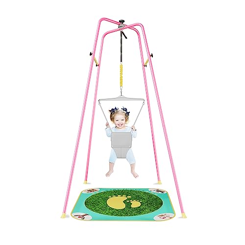 KIDIP – The Original Baby Exerciser with Super Stand for Active Babies That Love to Jump and Have Fun (Standard, Pink)