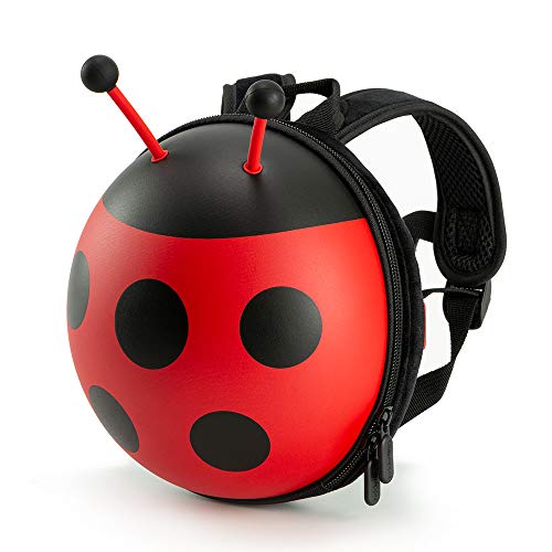 KIDDIETOTES Mini Ladybug Backpack with Safety Harness for Kids, Toddlers, and Children – Perfect for Daycare, Preschool, and Pre-K