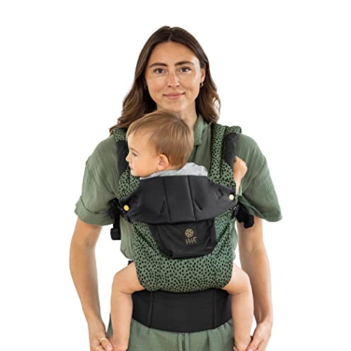 LÍLLÉbaby Complete 6-in-1 Luxe Ergonomic Baby Carrier Newborn to Toddler – with Lumbar Support – for Children 7-45 Pounds – 360 Degree Baby Wearing – Inward and Outward Facing – Speckled Succulent