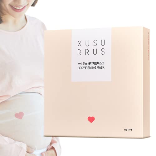 XUSURRUS Moisturizing Belly Mask for Pregnancy Stretch Marks, Naturally Derived Safe Ingredients, X-Large Size Perfect 2nd/3rd Trimester Pregnancy Gifts for New Mom (5 Pack)