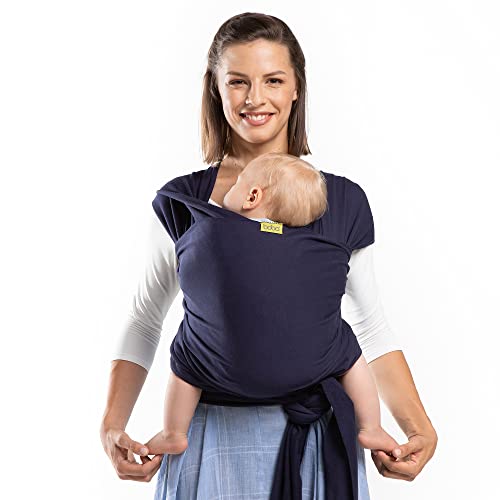 Boba Baby Wrap Carrier Newborn to Toddler – Stretchy Baby Wraps Carrier – Baby Sling – Hands-Free Baby Carrier Wrap – Baby Carrier Sling – Baby Carrier Newborn to Toddler 7-35 lbs (Navy Blue)