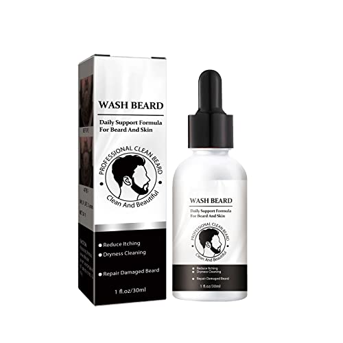 Beard Cleaning Liquid Men’S Beard Smoothing Frizz And Dandruff Cleaning And Refreshing Care Liquid 30ml SAu183 (Pink, One Size)